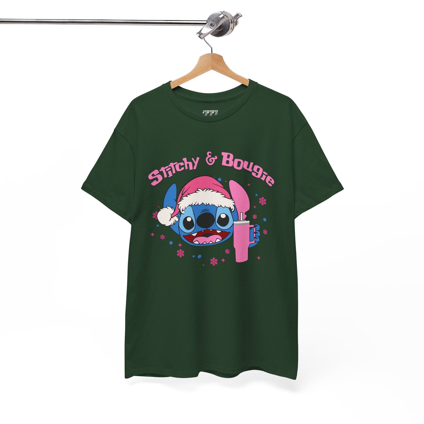 Stitchy & Bougie Christmas T-Shirt – Cute Holiday Women’s Heavy Cotton Tee