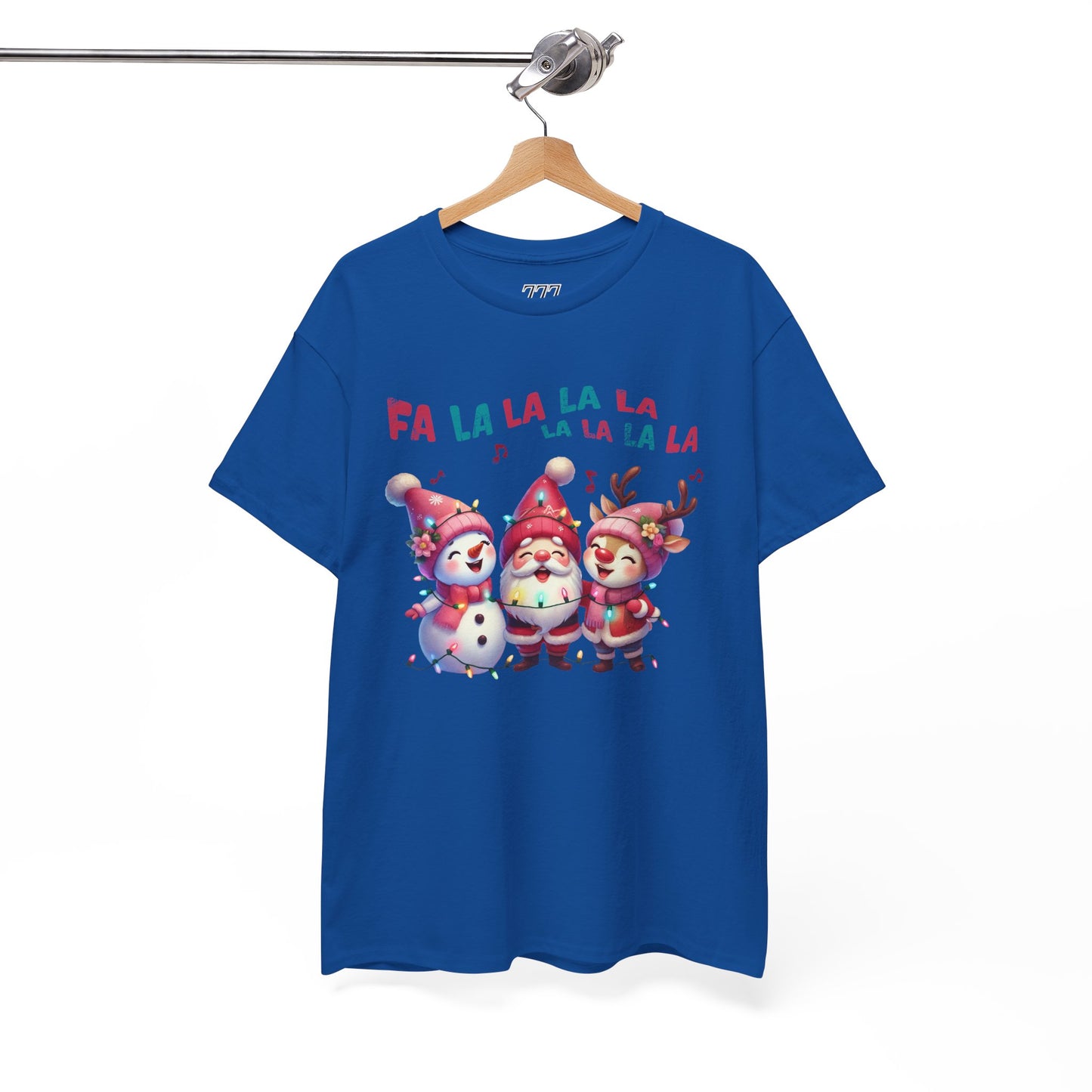 Festive Caroling Trio Unisex T-Shirt – Cute Santa, Snowman & Reindeer Holiday Shirttton T-Shirt
