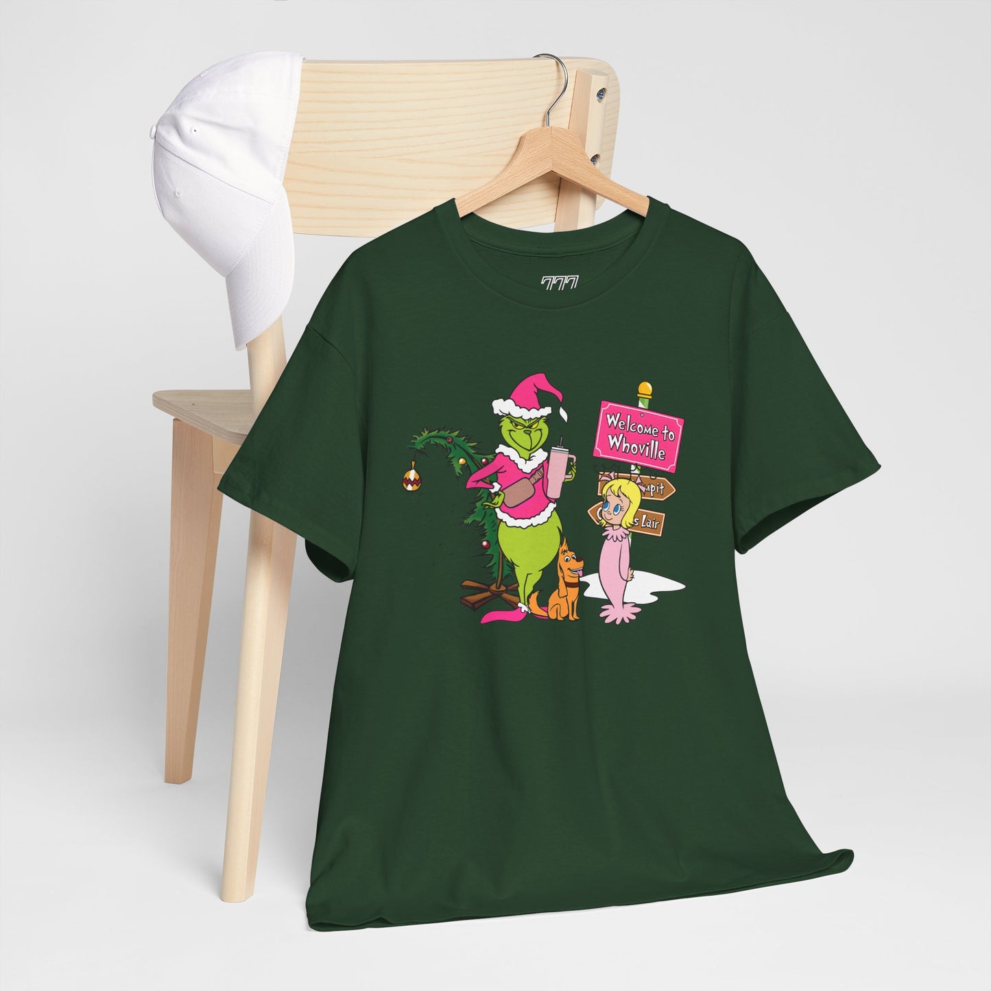Welcome to Merryville Christmas T-Shirt – Cute Green Christmas Creature Holiday Tee (Unisex)