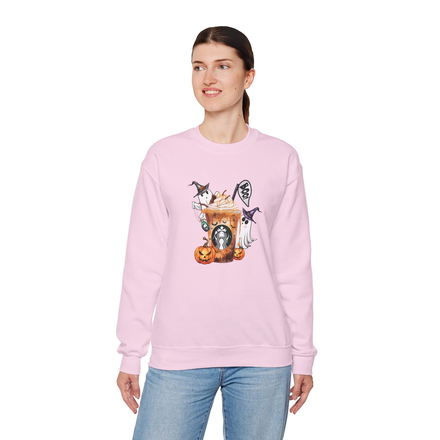 Witch’s Brew Latte Unisex Heavy Blend Crewneck Sweatshirt