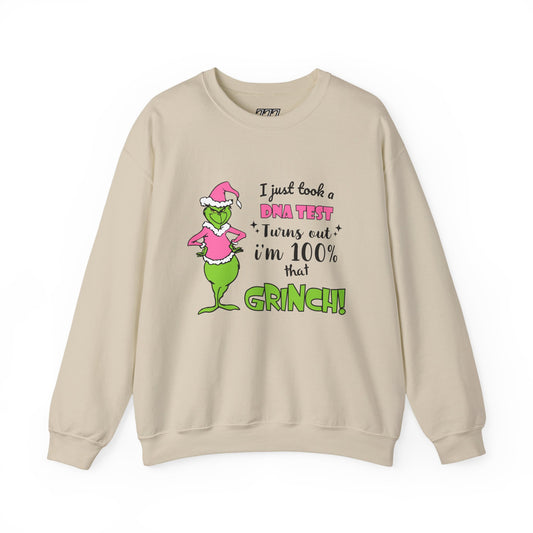 I Just Took a DNA Test Turns Out I'm 100% That Grinch Unisex Heavy Blend Crewneck Sweatshirt