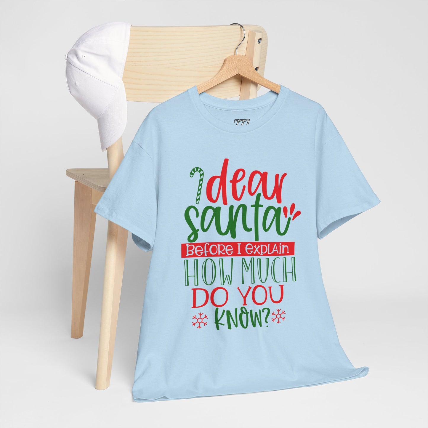 Dear Santa, Before I Explain How Much Do You Know? Unisex Heavy Cotton T-Shirt