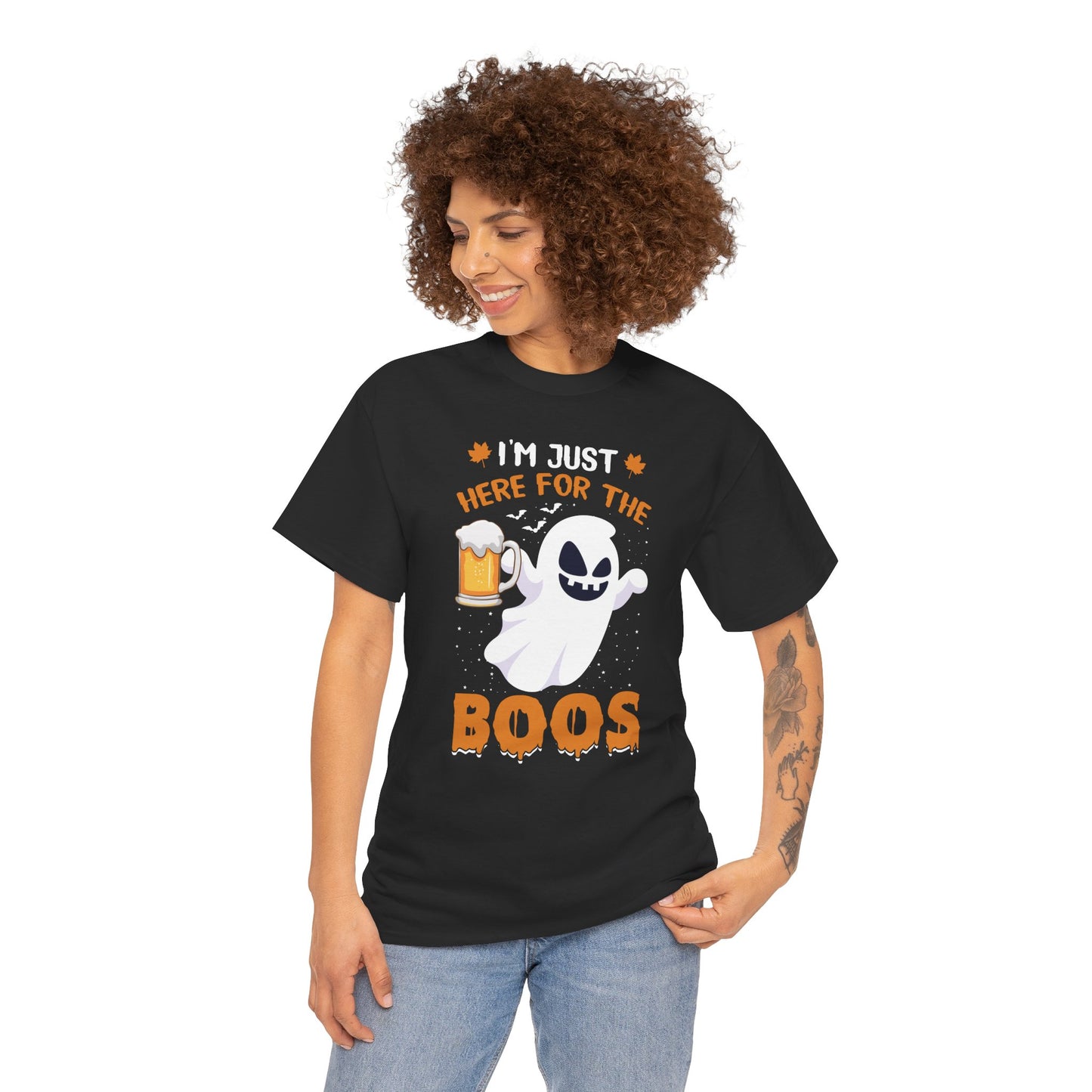 I’m Just Here For The Boos Unisex Heavy Cotton T-Shirt