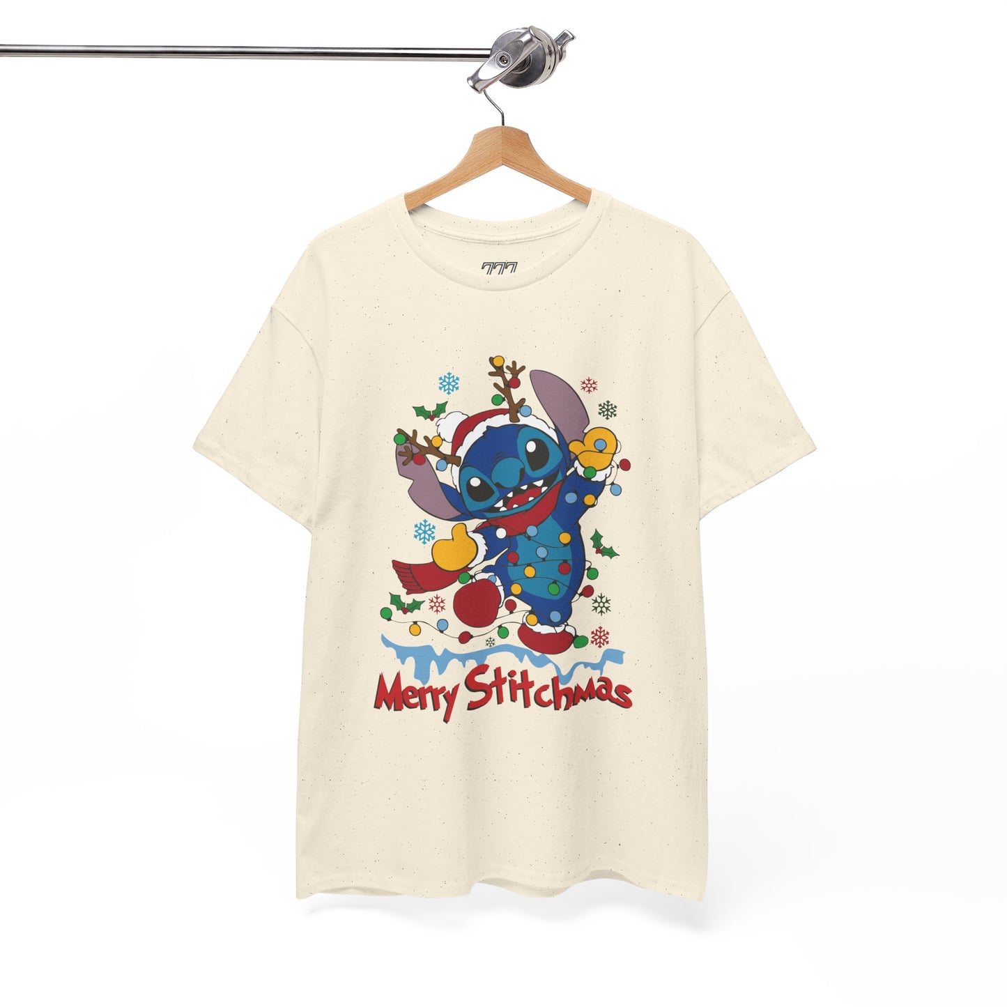 Merry Stitchmas T-Shirt – Cute Holiday Alien Unisex Heavy Cotton Tee