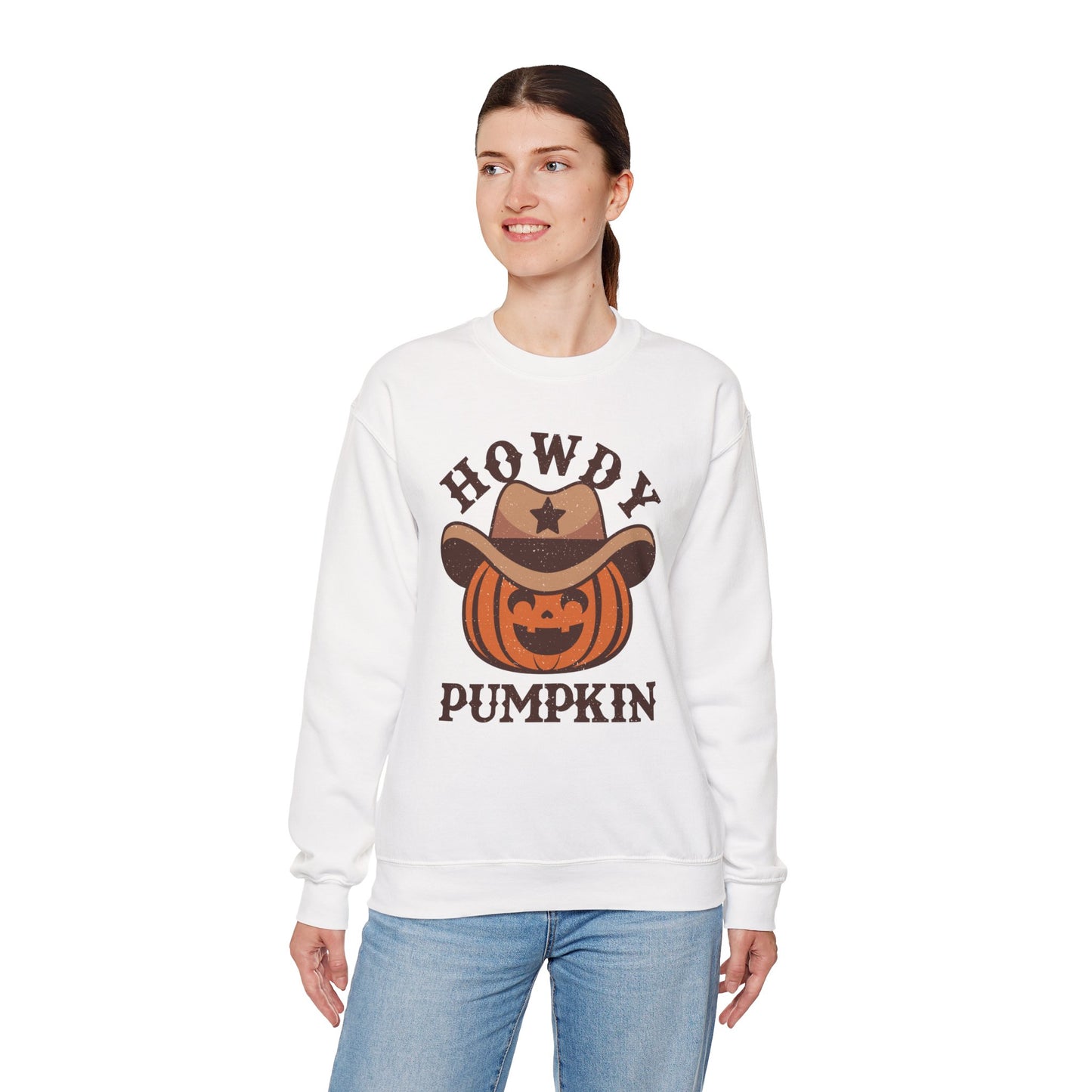 Howdy Pumpkin Unisex Heavy Blend Crewneck Sweatshirt