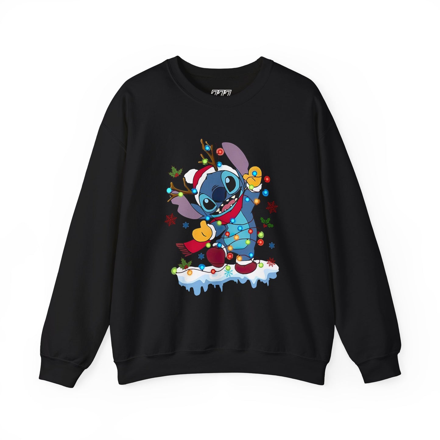 Festive Blue Alien Christmas Lights Unisex Heavy Blend Crewneck Sweatshirt – Cute Holiday Sweater