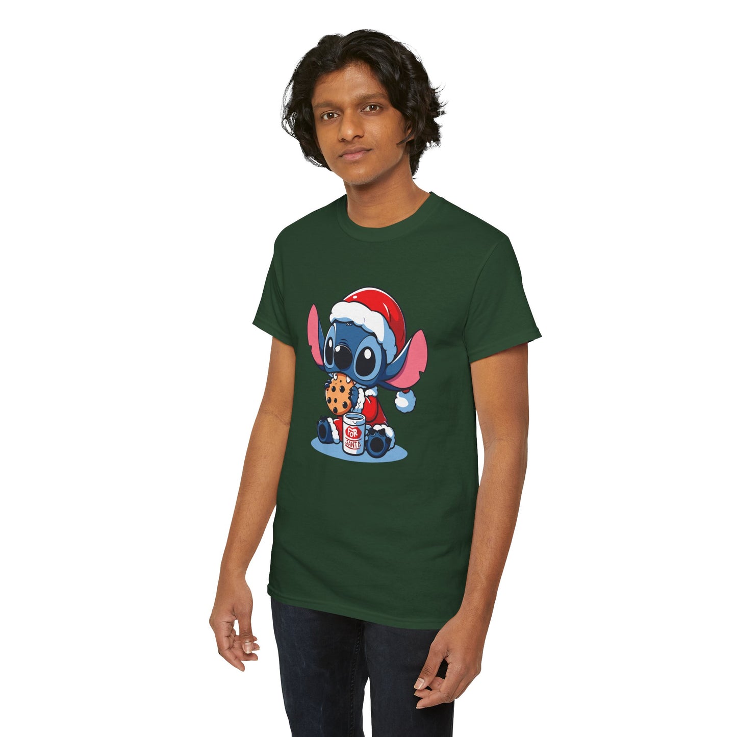 Saint Stitch Christmas T-Shirt – Cute Holiday Alien Unisex Heavy Cotton Tee