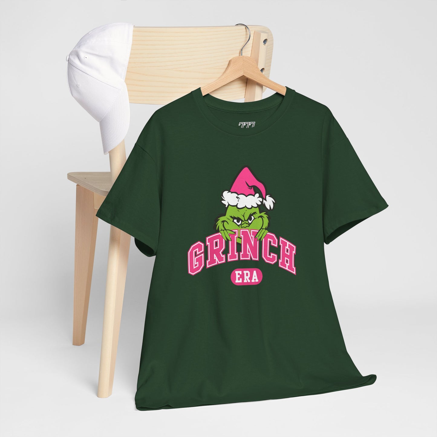 Grinch Era Christmas T-Shirt – Cute Pink Santa Grinch Graphic Tee (Unisex)