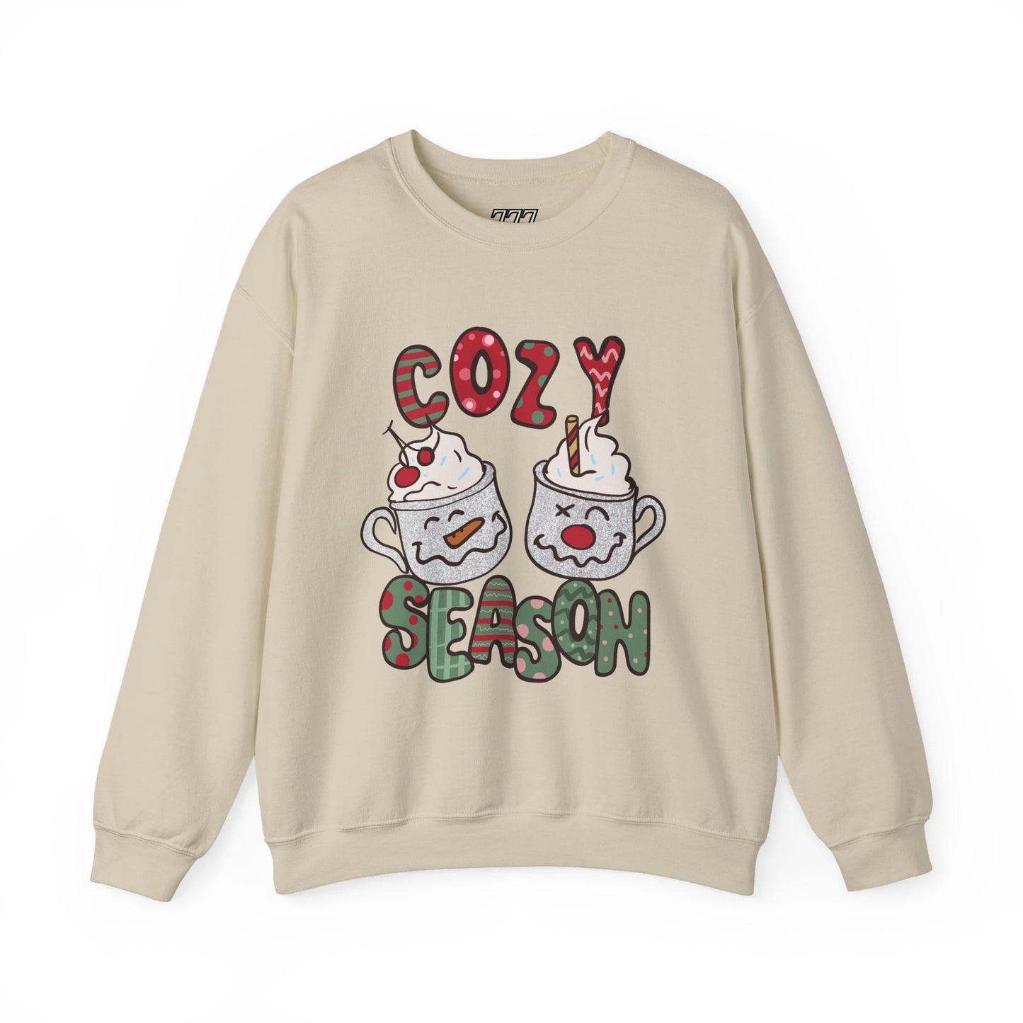 Cozy Season Christmas Unisex Heavy Blend Crewneck Sweatshirt – Cute Holiday Hot Cocoa Sweater
