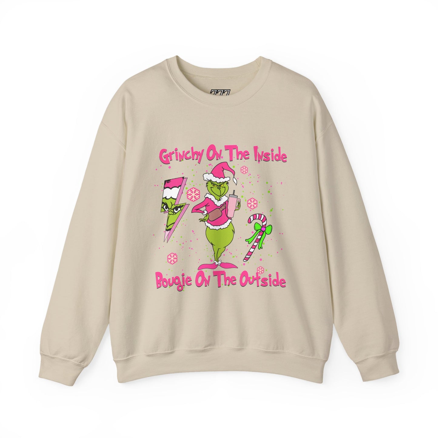 Grinchy On The Inside, Bougie On The Outside Unisex Heavy Blend Crewneck Sweatshirt