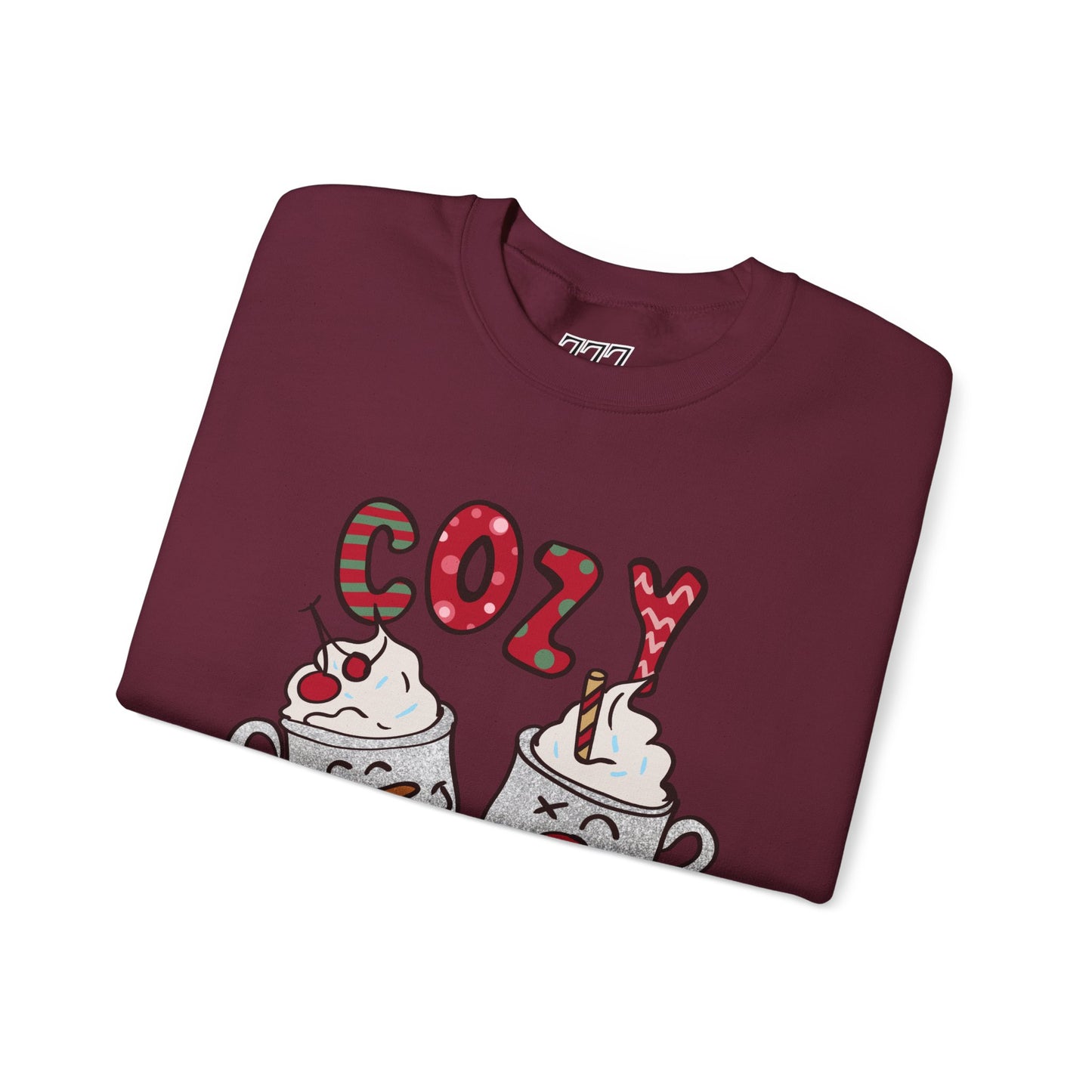 Cozy Season Christmas Unisex Heavy Blend Crewneck Sweatshirt – Cute Holiday Hot Cocoa Sweater