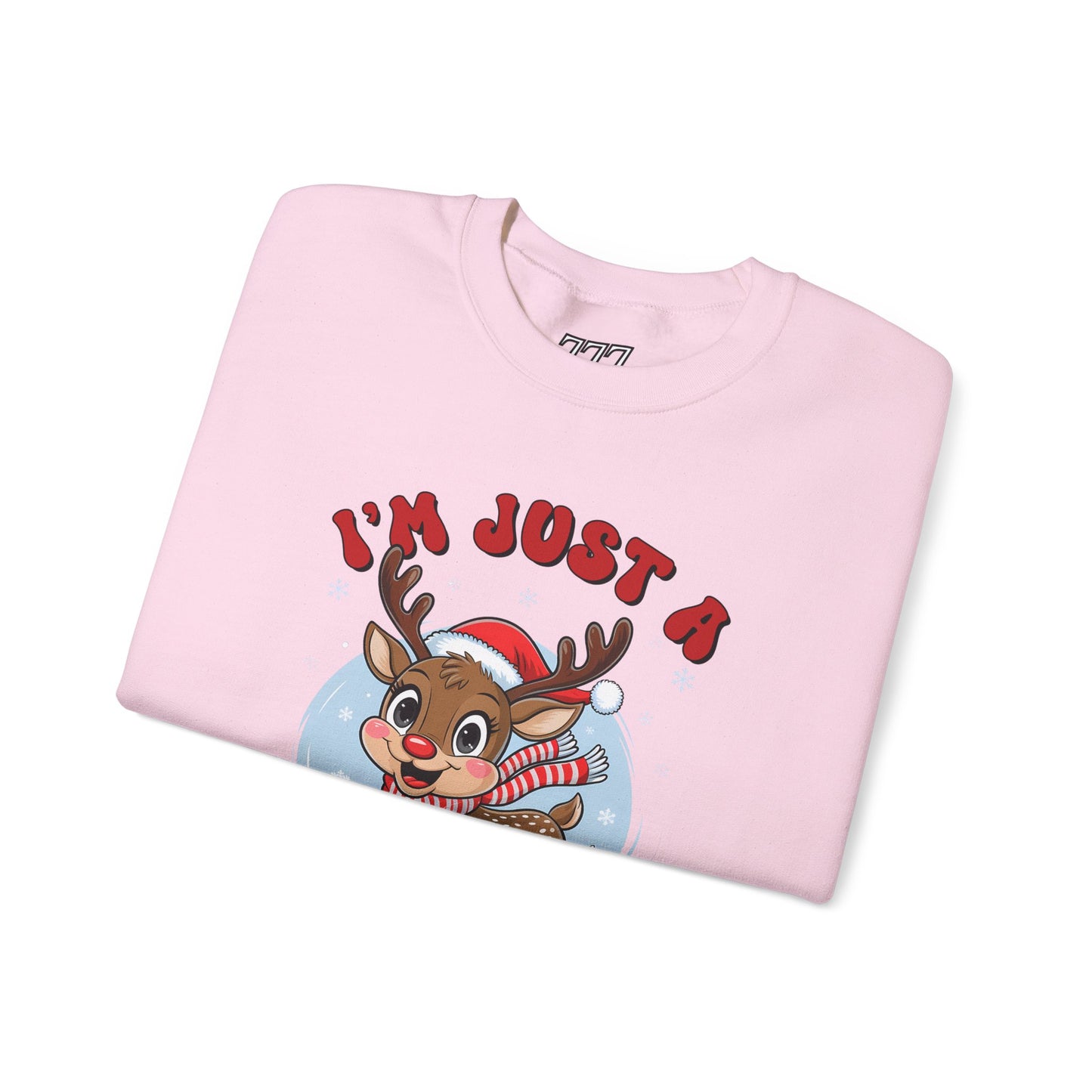 I’m Just a Misfit Unisex Heavy Blend Crewneck Sweatshirt – Cute Christmas Reindeer Holiday Sweater
