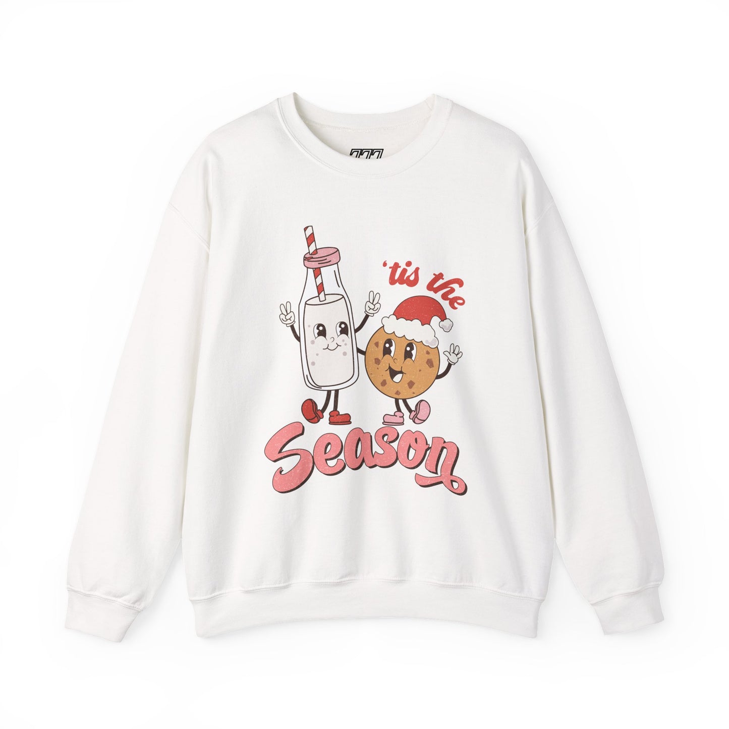 Tis The Season Milk & Cookie Christmas Unisex Heavy Blend Crewneck Sweatshirt