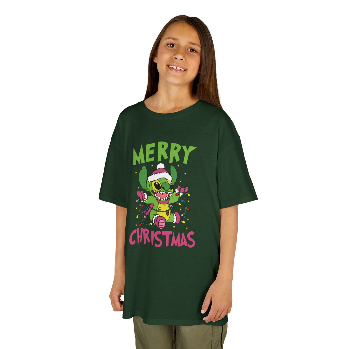 Stinch Merry Christmas Kids T-Shirt – Funny Holiday Alien Heavy Cotton Tee