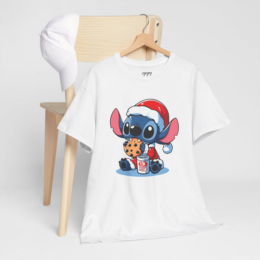 Saint Stitch Christmas T-Shirt – Cute Holiday Alien Unisex Heavy Cotton Tee
