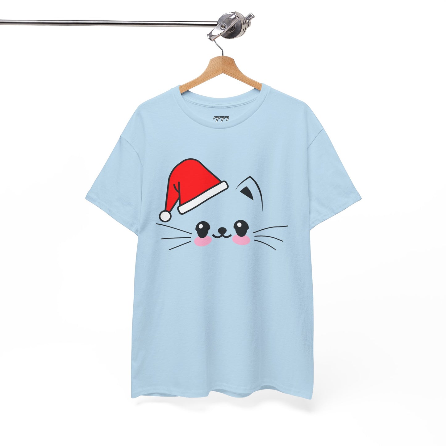 Cat Santa Christmas T-Shirt – Cute Kawaii Cat Holiday Tee (Unisex)