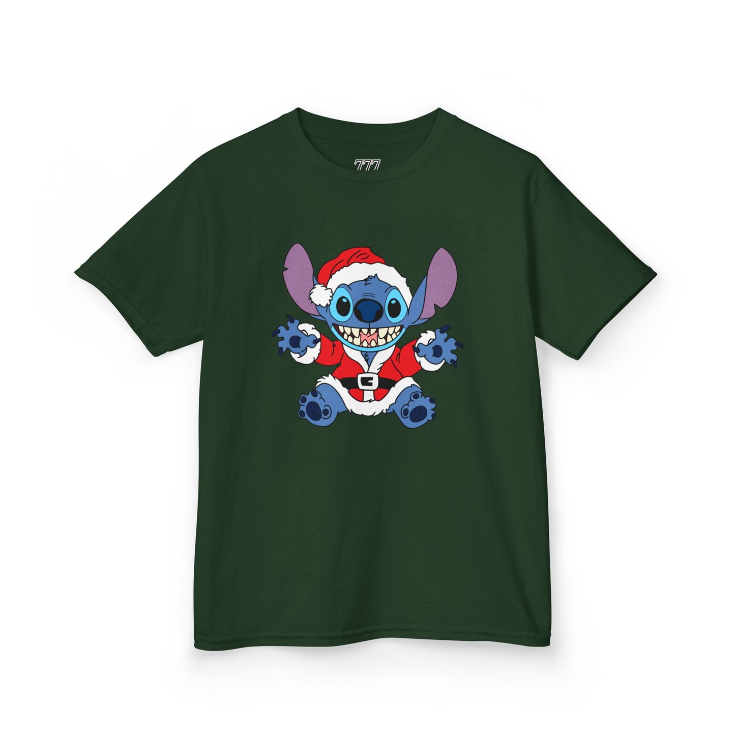 Alien Santa Kids Christmas T-Shirt – Cute Blue Alien Holiday Tee