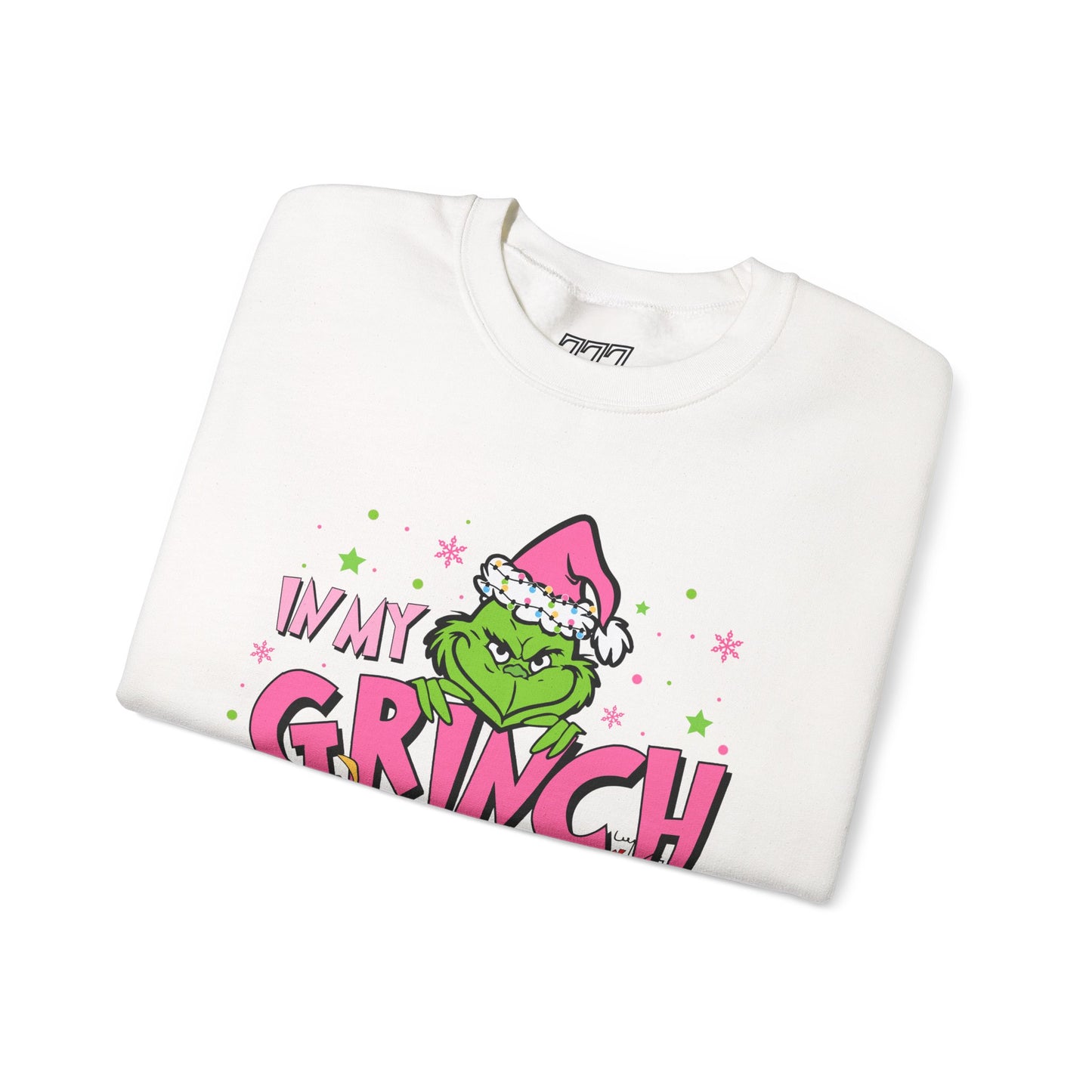 In My Grinch Era Funny Christmas Grinch-Inspired Holiday Sweatshirt – Pink Santa Festive Unisex Heavy Blend Crewneck