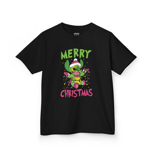 Stinch Merry Christmas Kids T-Shirt – Funny Holiday Alien Heavy Cotton Tee