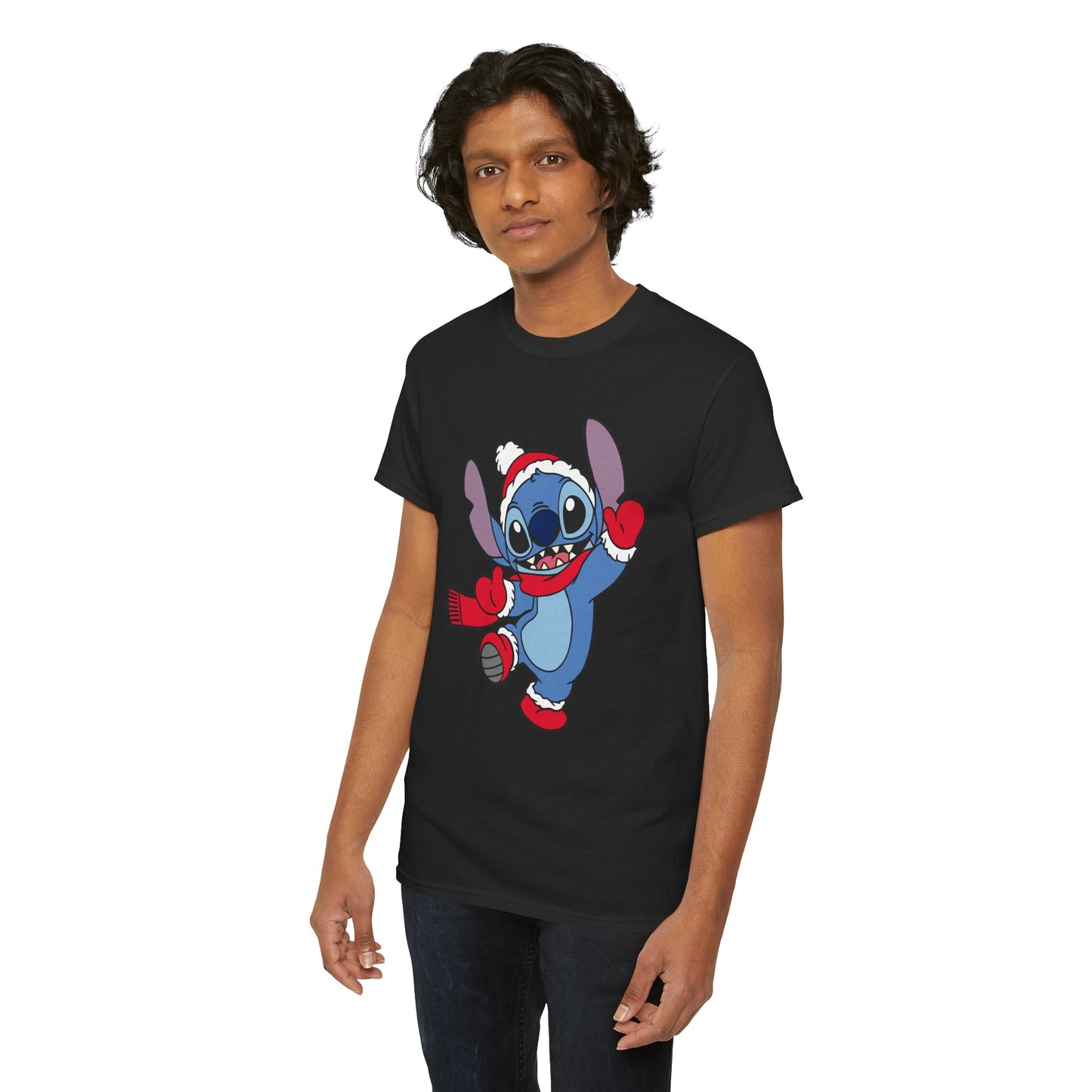 Festive Alien Christmas T-Shirt – Cute Blue Alien Holiday Graphic Tee (Unisex)
