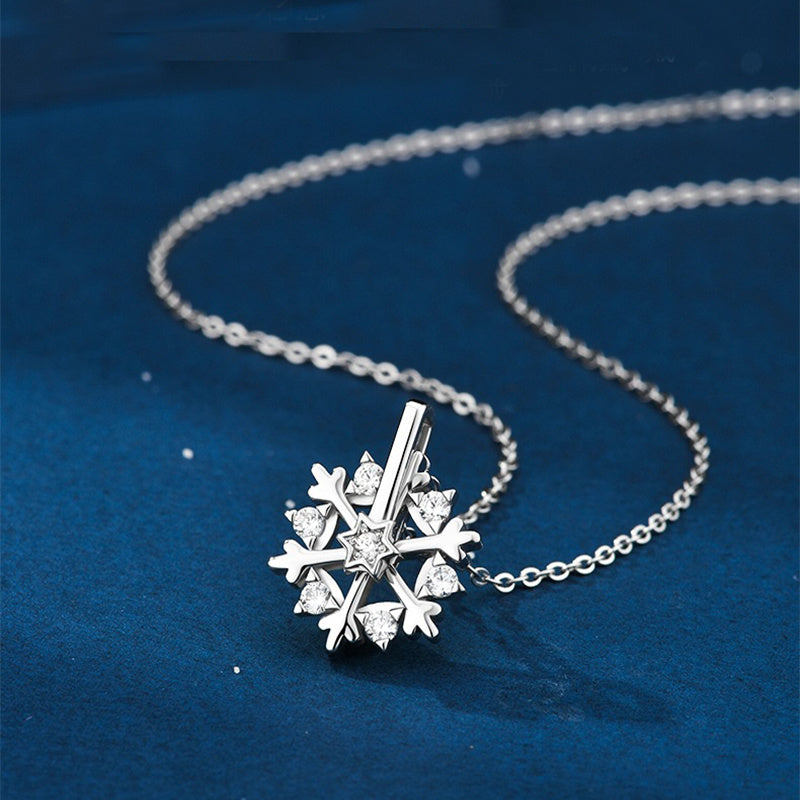 925 Sterling Silver Snowflake Necklace