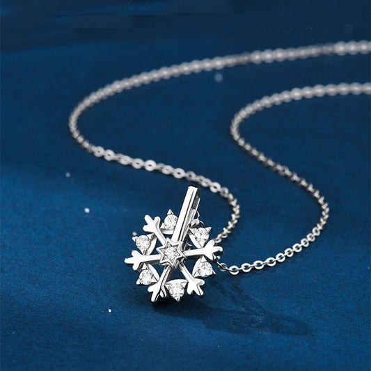 925 Sterling Silver Snowflake Necklace